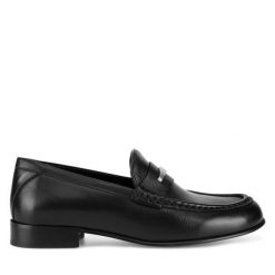 Mokasyny Gino Rossi. Czarne mokasyny Gino Rossi, bez wzorów. Za 329.99 zł.