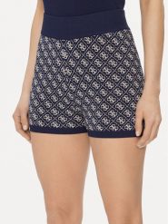Guess Szorty materiałowe W4GZ32 Z37K0 Granatowy Slim Fit. Niebieskie szorty Guess, z aplikacjami, z materiału. Za 439.99 zł.