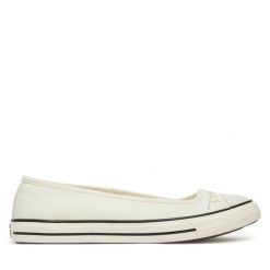 Baleriny Converse. Brązowe baleriny Converse, bez wzorów, retro, bez obcasa, bez zapięcia. Za 189.99 zł.