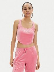 Juicy Couture Top Camina JCWCT23305 Różowy Slim Fit. Czerwone topy Juicy Couture, l, bez wzorów, z syntetyku, bez kołnierzyka, bez ramiączek. Za 109.99 zł.