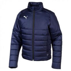 Dziecięca ocieplana parka Puma Liga casuals. Fioletowe płaszcze Puma, bez wzorów, sportowe, bez kaptura. Za 295.99 zł.