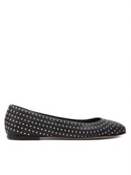 KARL LAGERFELD Baleriny Karo KL40123 Czarny. Czarne baleriny KARL LAGERFELD, bez wzorów, ze skóry, bez obcasa, bez zapięcia. Za 599.99 zł.