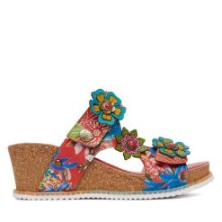 Klapki Laura Vita. Czerwone klapki LAURA VITA, bez wzorów, bez obcasa, bez zapięcia. Za 439.99 zł.