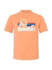 Marmot Koszulka "Coastal" w kolorze pomarańczowym rozmiar: XS. Pomarańczowe t-shirty sportowe Marmot, xs, bez wzorów, z materiału, bez ramiączek, outdoorowe. Za 79.59 zł.