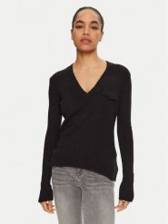Liu Jo Sweter WF4431 MA49P Czarny Regular Fit. Czarne swetry Liu Jo, xl, bez wzorów, z syntetyku, bez ramiączek. Za 319.99 zł.