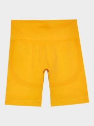 4F Szorty sportowe w kolorze żółtym rozmiar: M/L. Żółte szorty sportowe 4f, bez wzorów, z materiału, outdoorowe. Za 43.88 zł.