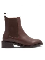 Gino Rossi Botki DORIS-110402 Brązowy. Brązowe botki Gino Rossi, bez wzorów, ze skóry, bez obcasa, na płaskiej podeszwie, bez zapięcia. Za 279.99 zł.