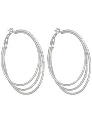 MENTHE À L'O Posrebrzane kolczyki-kreole rozmiar: onesize. Szare kolczyki MENTHE À L'O, posrebrzane. Za 117.45 zł.