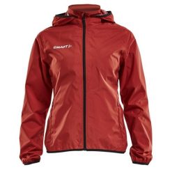 Wodoodporna wiatrówka damska Craft. Czerwone kurtki przeciwdeszczowe Craft, bez wzorów, bez kaptura. W wyprzedaży za 352.05 zł.