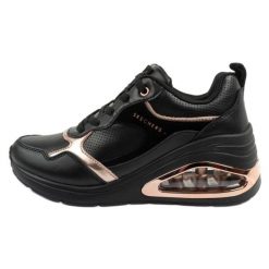 Buty Skechers Uno Prima-Starlet 177810/BBK czarne. Czarne buty treningowe bez wzorów, ze skóry, bez zapięcia. W wyprzedaży za 466.89 zł.