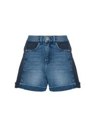 Pinko Szorty "Dotta" | 1J10TF Y653 | Kobieta | Niebieski. Niebieskie szorty Pinko, bez wzorów, z bawełny, eleganckie. W wyprzedaży za 299.00 zł.