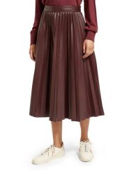 Scotch & Soda Spódnica w kolorze bordowym rozmiar: L. Czerwone spódnice Scotch & Soda, l, bez wzorów, ze skóry, midi. Za 264.77 zł.