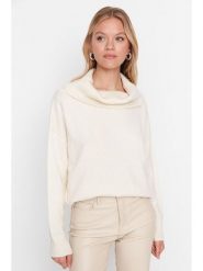 Trendyol Sweter w kolorze kremowym rozmiar: L. Brązowe swetry Trendyol, l, bez wzorów, ze splotem, bez ramiączek. Za 61.17 zł.