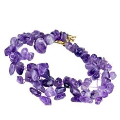 SAMBA Naszyjnik ametyst. Fioletowe naszyjniki Samba Gems, z materiału, z ametystem, metalowe. Za 384.00 zł.