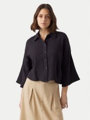 Vero Moda Koszula Natali 10279685 Czarny Standard Fit. Czarne koszule Vero Moda, xs, bez wzorów, z bawełny, bez kołnierzyka, bez ramiączek. Za 99.99 zł.