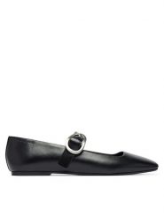 Calvin Klein Baleriny HW0HW03037 Czarny. Czarne baleriny Calvin Klein, bez wzorów, ze skóry, bez obcasa, bez zapięcia. Za 489.99 zł.