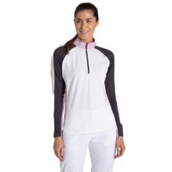 Bluza Golfowa Damska Nosilife Half Zip. Białe bluzy Craghoppers, s, bez wzorów, z dzianiny, bez kaptura, na golfa. Za 338.99 zł.