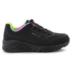 Buty Skechers Uno Lite Rainbow Speckle 310456L-BKMT czarny czarne. Czarne buty treningowe bez wzorów, bez zapięcia. Za 331.10 zł.
