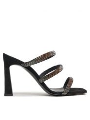 Pollini Klapki SA28179C1ITAS000 Czarny. Czarne klapki Pollini, bez wzorów, ze skóry, bez obcasa, bez zapięcia. Za 2,619.00 zł.