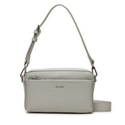 Torebka Calvin Klein. Szare torebki klasyczne Calvin Klein, bez wzorów, klasyczne, bez dodatków. Za 289.99 zł.
