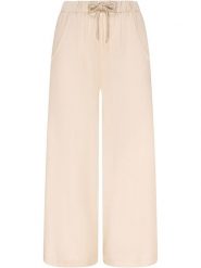 Naturana Spodnie w kolorze beżowym rozmiar: M. Brązowe spodnie materiałowe Naturana, bez wzorów, z bawełny, z podwyższonym stanem. Za 101.23 zł.