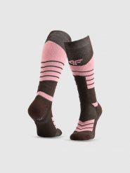 4F Skarpety narciarskie damskie - brązowe 35-38. Brązowe skarpetki 4f, bez wzorów. Za 79.99 zł.