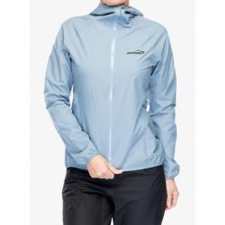 Kurtka przeciwdeszczowa damska Inov-8 Stormshell FZ V2. Niebieskie kurtki Inov-8, bez wzorów, bez kaptura. Za 461.99 zł.