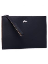 Lacoste Torebka Clutch NF2791AA Czarny. Czarne kopertówki Lacoste, bez wzorów, ze skóry, wizytowe, bez dodatków. Za 249.99 zł.