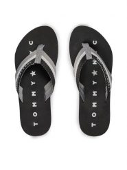 Tommy Hilfiger Japonki Tommy Loves Ny Beach Sandal FW0FW02370 Szary. Szare japonki Tommy Hilfiger, bez wzorów, z materiału. Za 99.99 zł.