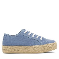 Espadryle DeeZee. Niebieskie espadryle DeeZee, bez wzorów, bez obcasa. Za 99.99 zł.