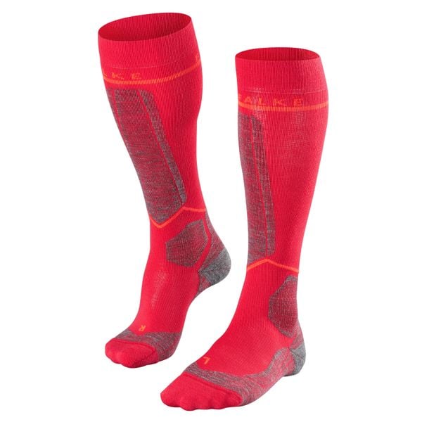 Podkolanówki damskie Falke SK Energizing Wool. Czerwone skarpetki Falke, bez wzorów, z elastanu. Za 261.00 zł.