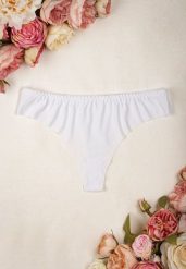 Białe Majtki Stringi Adandia. Białe stringi Born2be, bez wzorów, z jeansu. Za 19.99 zł.