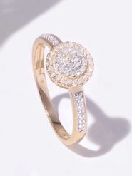 DIAMOND & CO Złoty pierścionek "Lucinda" z diamentami rozmiar: 56. Żółte pierścionki Diamond & Co, z diamentem, złote. Za 1,515.49 zł.