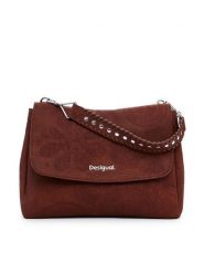 Desigual Torebka 25SAXPA8 Brązowy. Brązowe torebki klasyczne Desigual, bez wzorów, ze skóry, bez dodatków. Za 169.99 zł.