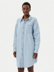 Calvin Klein Jeans Sukienka jeansowa J20J225172 Niebieski Relaxed Fit. Niebieskie sukienki Calvin Klein Jeans, s, bez wzorów, z bawełny, bez kołnierzyka, bez ramiączek. Za 309.99 zł.
