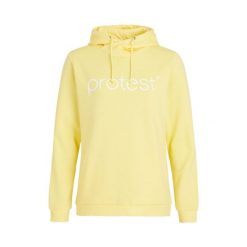 Damska klasyczna bluza z kapturem Protest. Żółte bluzy Protest, bez wzorów, klasyczne, bez ramiączek, z kapturem. W wyprzedaży za 223.50 zł.