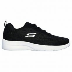 Obuwie Sportowe Damskie Skechers Floral Mesh Lace Up Czarny. Czarne buty sportowe lifestyle Skechers, na wiosnę, bez wzorów, z meshu, bez zapięcia. Za 219.99 zł.