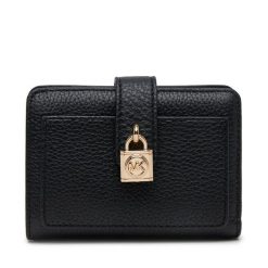 Mały Portfel Damski MICHAEL Michael Kors. Czarne portfele MICHAEL Michael Kors, bez wzorów. Za 379.99 zł.