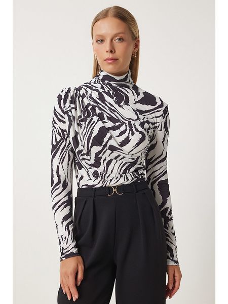 Happiness Istanbul Bluzka w kolorze czarno-białym rozmiar: 36. Białe bluzki Happiness Istanbul, bez wzorów, bez kołnierzyka, bez ramiączek. Za 61.46 zł.