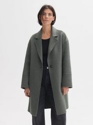 OPUS Płaszcz przejściowy w kolorze ciemnozielonym rozmiar: 40. Zielone płaszcze Opus, bez wzorów, z wełny, bez kaptura. Za 327.10 zł.