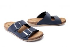 INBLU AA-67 004 granatowy, klapki damskie. Niebieskie klapki Inblu, bez wzorów, bez obcasa, bez zapięcia. Za 86.99 zł.