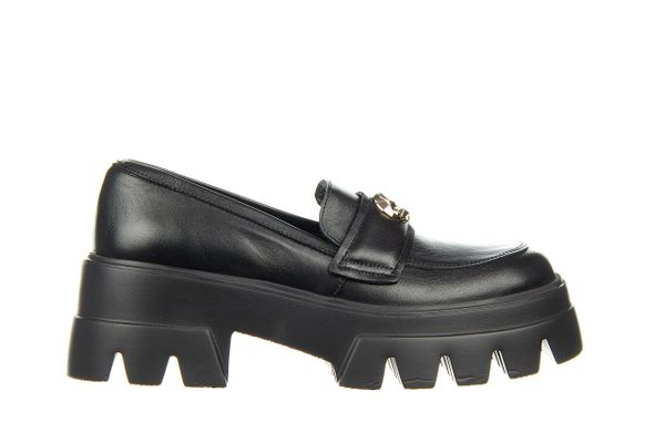 Mokasyny Bayla-159 4481 076-P Czarny Lico 159064, Skóra naturalna - 38. Czarne mokasyny Bayla, z aplikacjami, ze skóry. W wyprzedaży za 269.10 zł.