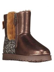 Geographical Norway Botki zimowe "Oglitter" w kolorze brązowym rozmiar: 39. Brązowe botki Geographical Norway, bez wzorów, z futra, bez obcasa, bez zapięcia. Za 86.99 zł.