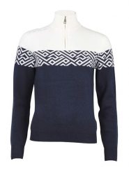 Peak Mountain Sweter "Akar" w kolorze granatowo-białym rozmiar: XL. Białe swetry Peak Mountain, xl, bez wzorów, bez ramiączek. Za 222.94 zł.