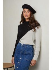 Joséfine Sweter "Csorna" w kolorze biało-czarnym rozmiar: XL. Białe swetry Joséfine, xl, bez wzorów, z kaszmiru, bez ramiączek. Za 195.99 zł.