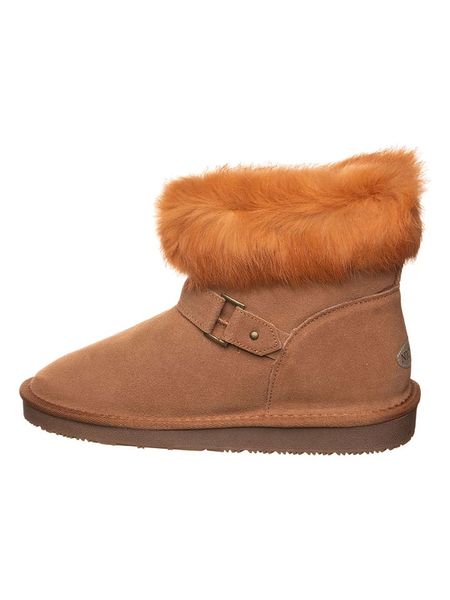 NICEBAY Skórzane botki "Hyle" w kolorze brązowym rozmiar: 41. Brązowe botki NICEBAY, bez wzorów, z materiału, bez obcasa, bez zapięcia. Za 259.74 zł.