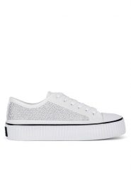 Beverly Hills Polo Club Trampki BHPC058W Biały. Białe trampki Beverly Hills Polo Club, bez wzorów, ze skóry, bez zapięcia. Za 169.99 zł.