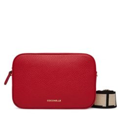 Torebka Coccinelle. Czerwone listonoszki Coccinelle, bez wzorów, bez dodatków. Za 759.99 zł.