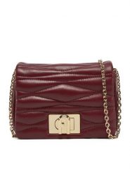 Furla Torebka 1927 Mini Soft WE00735 BX3221 26700 Bordowy. Czerwone kopertówki Furla, bez wzorów, ze skóry, wizytowe, bez dodatków. Za 989.99 zł.