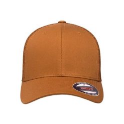 Siatkowa Czapka Z Daszkiem. Brązowe czapki z daszkiem FLEXFIT, bez wzorów. Za 67.99 zł.